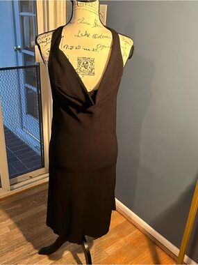 Anthropologie See You Monday Cowl Halter Backless dress